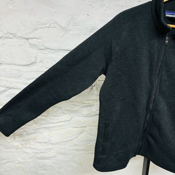 Patagonia Mens Black Long Sleeve Better Sweater Fleece Full-Zip Jacket Medium - Picture 4 of 12
